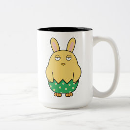 Bored Bunny Chick 02 Zweifarbige Tasse