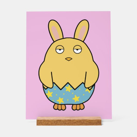 Bored Bunny Chick 04 Acrylschild (Vorderseite)