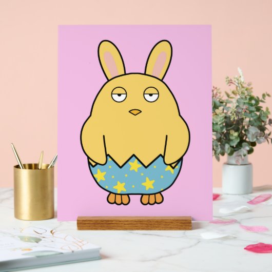 Bored Bunny Chick 04 Acrylschild (Hochzeit)