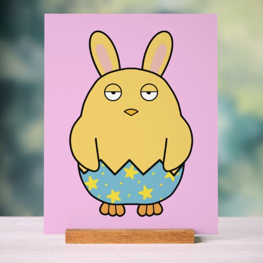 Bored Bunny Chick 04 Acrylschild (Neutral)