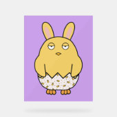 Bored Bunny Chick Acrylschild (Vorderseite)