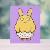 Bored Bunny Chick Acrylschild (Neutral)