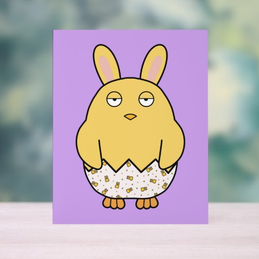 Bored Bunny Chick Acrylschild (Neutral)