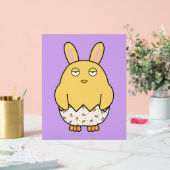Bored Bunny Chick Acrylschild (Hochzeit)