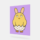 Bored Bunny Chick Acrylschild (Winkel)