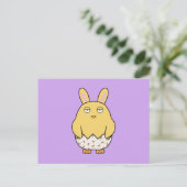 Bored Bunny Chick Postkarte (Stehend Vorderseite)