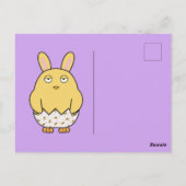 Bored Bunny Chick Postkarte (Rückseite)