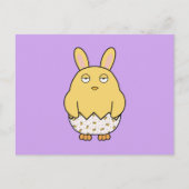 Bored Bunny Chick Postkarte (Vorderseite)