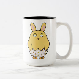 Bored Bunny Chick Zweifarbige Tasse
