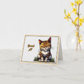 Bored Cat Karte (Gelbe Blume)
