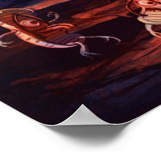 Bored Little Ghost Poster (Ecke)