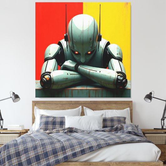 Bored Robot Leinwanddruck (Insitu (Schlafzimmer))