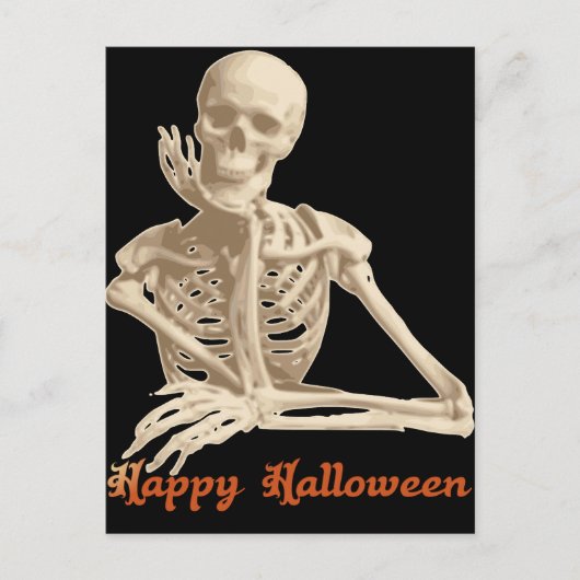 Bored Skeleton Postkarte (Vorderseite)