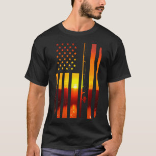 BoredKoalas Camo US-Flagge Fischer Vintage-Angeln T-Shirt