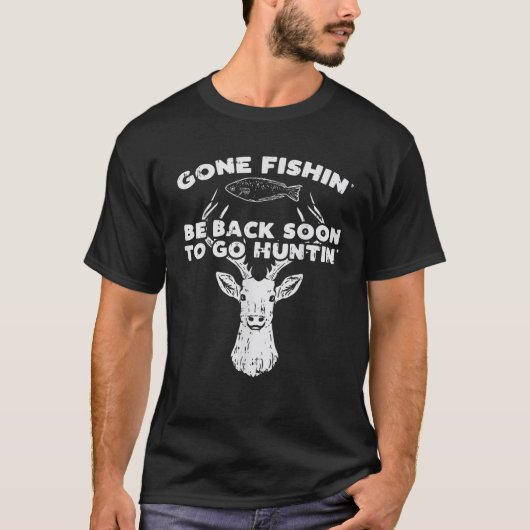BoredKoalas Fishing Back Soon Hunting Deer Elk Hun T-Shirt (Vorderseite)