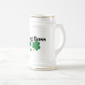 Borg Boss Irish Beer Stein - Perfect Gift Bierglas (VorderseiteRechts)