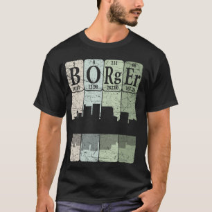 Borger Periodensystem Elemente Borger Texas Retro T-Shirt