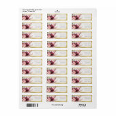 Borgundy Blush Pampas Grass Address Label (Vorne)