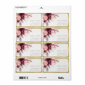 Borgundy Blush Pampas Grass Address Label (Vorne)