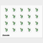Bori Green Runder Aufkleber (Blatt)