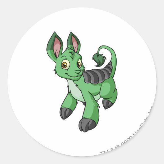 Bori Green Runder Aufkleber (Vorderseite)