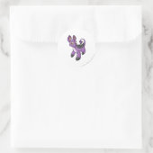 Bori Lila Runder Aufkleber (Tasche)