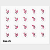 Bori Pink Runder Aufkleber (Blatt)