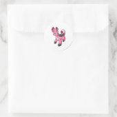 Bori Pink Runder Aufkleber (Tasche)