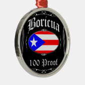Boricua 100 Beweis Ornament Aus Metall (Rechts)