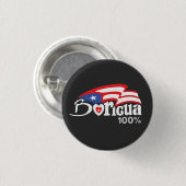 Boricua 100% Puerto Rico Button (Vorne & Hinten)