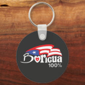 Boricua 100% Puerto Rico Schlüsselanhänger (Vorderseite)