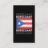 Boricua AF Puerto Rico Flaggenpreis Visitenkarte (Vorderseite)