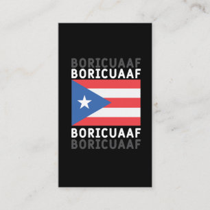 Boricua AF Puerto Rico Flaggenpreis Visitenkarte