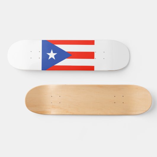 Boricua Bandera Flag Puerto Rico 4Hector Skateboard (Horizontal)