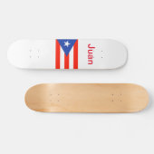 Boricua Bandera Puerto Rico Flag 4Juan Skateboard (Horizontal)
