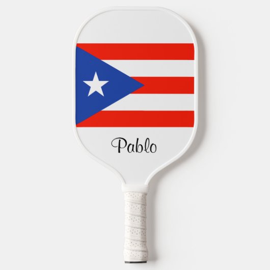 Boricua Bandera Puerto Rico Flag Pickleball Paddle (Vorderseite)