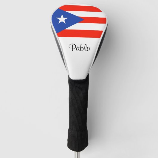 Boricua Banderas Puerto Rican Flad 4Pablo Golf Headcover (Vorderseite)