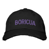 Boricua Bestickte Baseballkappe (Vorderseite)