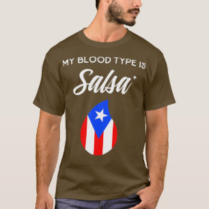 Boricua Blood Type Puerto Rico Musikliebhaber DJ T-Shirt