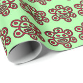 Boricua Christmas Sun Red wrapping paper Geschenkpapier (Rolleneckpunkt)