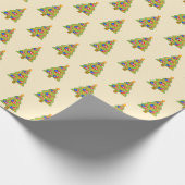 Boricua Christmas Tree Flag wrapping paper Geschenkpapier (Ecke)