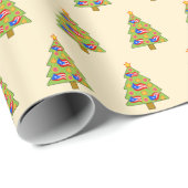Boricua Christmas Tree Flag wrapping paper Geschenkpapier (Rolleneckpunkt)