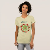 Boricua Coconut Flamboyan Wreath T - Shirt (Vorne ganz)