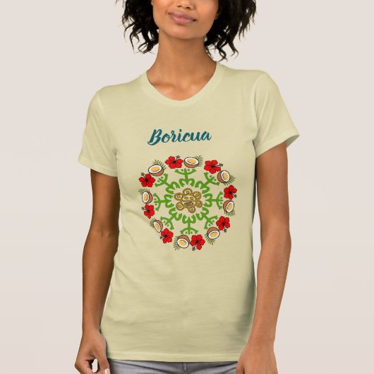Boricua Coconut Flamboyan Wreath T - Shirt (Vorderseite)