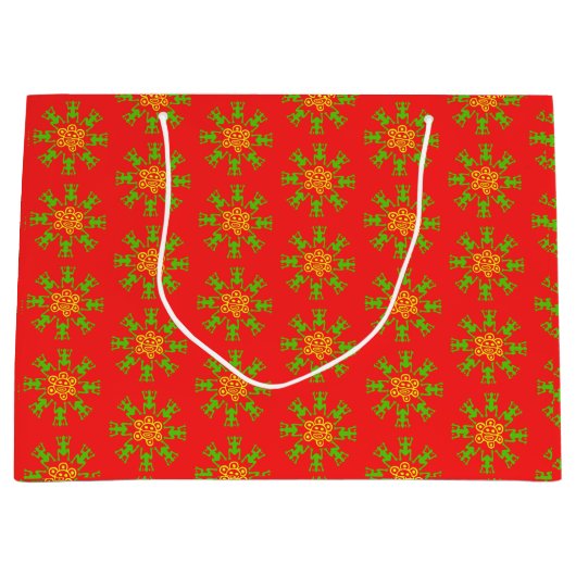 Boricua Coqui Sun Christmas gift bag Große Geschenktüte (Vorderseite)