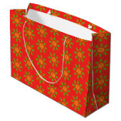 Boricua Coqui Sun Christmas gift bag Große Geschenktüte (Rückseite Schrägansicht)