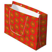 Boricua Coqui Sun Christmas gift bag Große Geschenktüte (Vorderseite Schrägansicht)