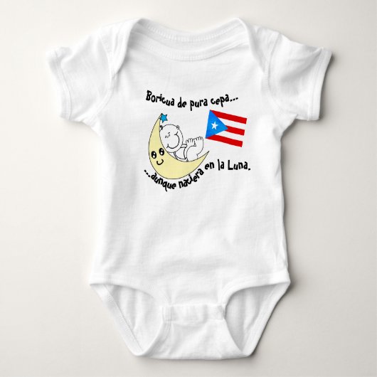  Boricua en la Luna Baby Strampler (Vorderseite)