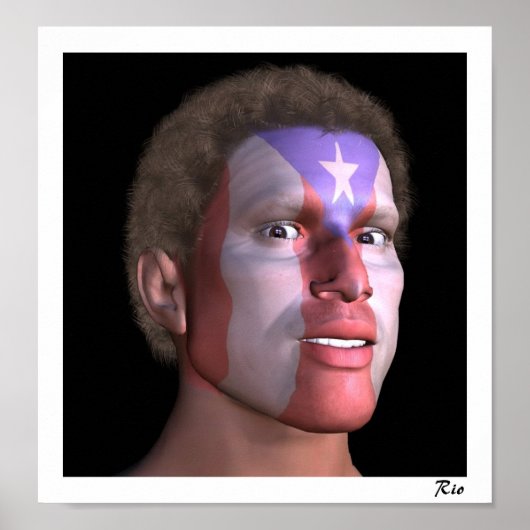 Boricua Face Poster (Vorne)