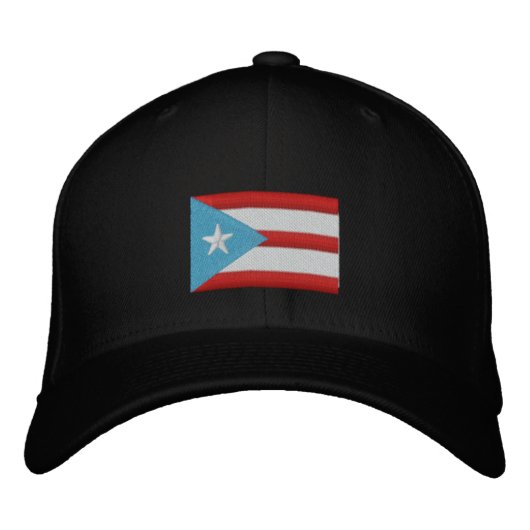 Boricua Flag bestickte Baseballkappe (Vorderseite)